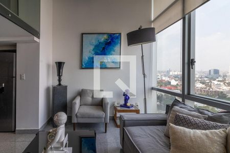 Sala - Comedorde Apartamento con 1 recámara, 75m² Insurgentes Mixcoac