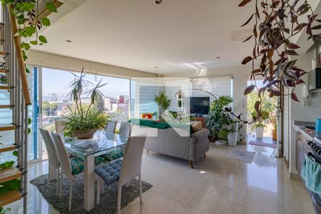 Sala - Comedor de apartamento para alugar com 2 quartos, 98m² em San Simón, Ciudad de México