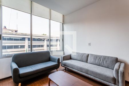 Sala - Comedor de apartamento para alugar com 1 quarto, 112m² em Loreto Y Campamento, Ciudad de México
