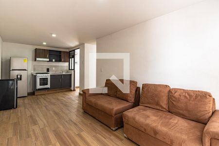 Sala - Comedor  de apartamento con 3 recámaras, 115m² en Manuel Acuña