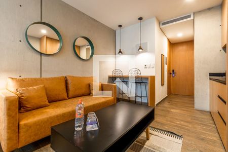 Sala - Comedor de Apartamento con 1 recámara, 31m² Hipódromo Condesa