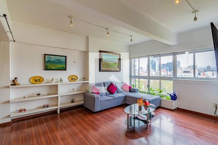 Sala de apartamento para rentar con 1 recámara, 62m² en Avenida Coyoacán
