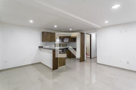 Sala - Comedor de apartamento con 3 recámaras, 102m² en Ricardo Flores Magón