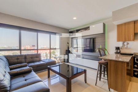 Sala - Comedor de apartamento para rentar con 2 recámaras, 65m² en Francisco Del Paso Y Troncoso