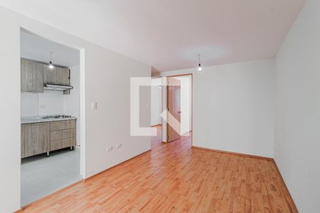 Sala - Comedorde Apartamento con 2 recámaras, 45m² Santa María Malinalco