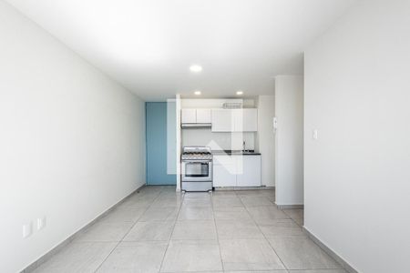 Sala - Comedor  de apartamento para alugar com 2 quartos, 60m² em Agrícola Oriental, Ciudad de México