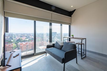 Sala  de apartamento para alugar com 1 quarto, 30m² em Verónica Anzúres, Ciudad de México