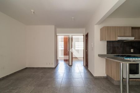 Sala - Comedor  de apartamento para alugar com 2 quartos, 57m² em Narvarte Poniente, Ciudad de México