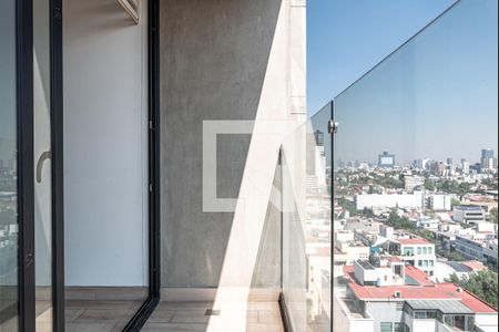 Balcón de apartamento para alugar com 1 quarto, 62m² em San José Insurgentes, Ciudad de México