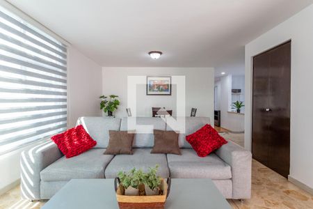 Sala - Comedor  de apartamento para alugar com 1 quarto, 80m² em Florida, Ciudad de México