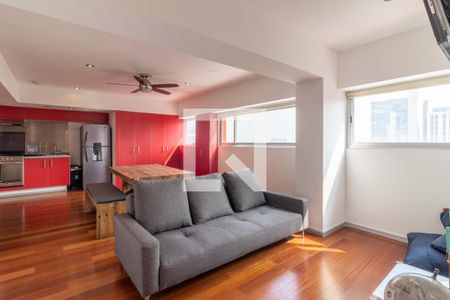 Sala - Comedor  de apartamento para alugar com 1 quarto, 120m² em Ampliación Granada, Ciudad de México