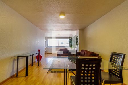Sala - Comedor  de apartamento para alugar com 1 quarto, 60m² em Cuauhtémoc, Ciudad de México