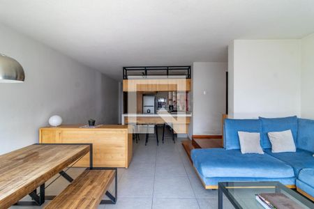 Sala - Comedor de apartamento para alugar com 2 quartos, 117m² em Colonia Cuauhtémoc, Ciudad de México