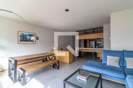 Sala - Comedor de apartamento para alugar com 2 quartos, 117m² em Colonia Cuauhtémoc, Ciudad de México