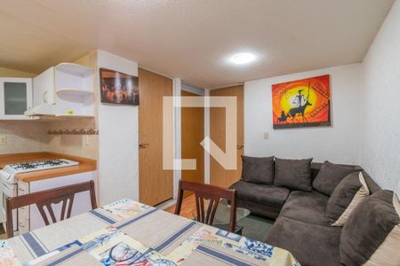 Sala - Comedor  de apartamento para alugar com 2 quartos, 52m² em Romero Rubio, Ciudad de México