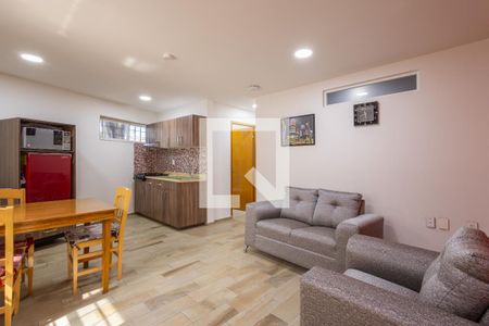 Sala - Comedor de apartamento para alugar com 2 quartos, 60m² em San Bartolo El Chico, Ciudad de México