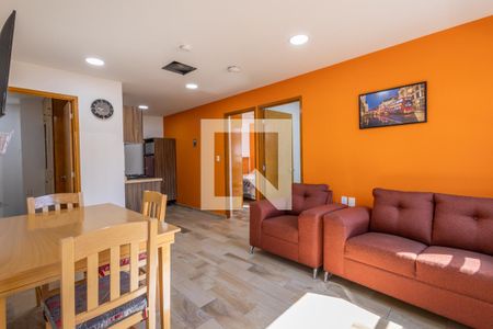 Sala - Comedor de apartamento para alugar com 2 quartos, 60m² em San Bartolo El Chico, Ciudad de México