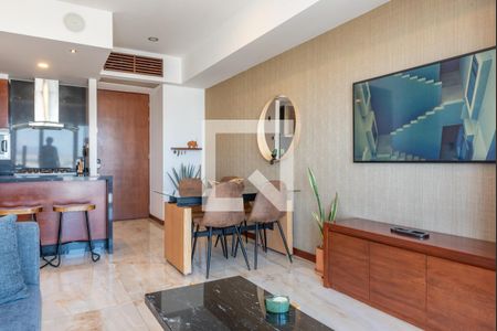 Sala - Comedor  de apartamento para alugar com 2 quartos, 72m² em Santa Cruz Atoyac, Ciudad de México