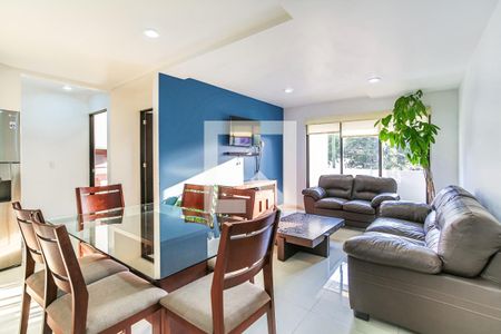 Sala - Comedor  de apartamento para alugar com 2 quartos, 70m² em Portales Sur, Ciudad de México