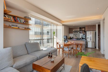 Sala - Comedor de apartamento para alugar com 1 quarto, 70m² em Lomas de Vista Hermosa, Ciudad de México