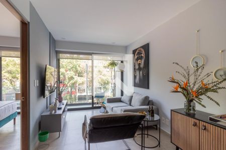 Sala - Comedor  de apartamento para alugar com 2 quartos, 74m² em Narvarte Oriente, Ciudad de México
