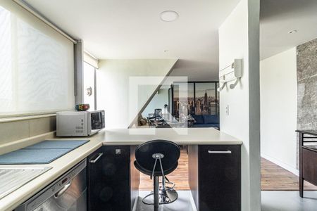 Cocina de apartamento para alugar com 1 quarto, 102m² em Colonia Irrigación, Ciudad de México