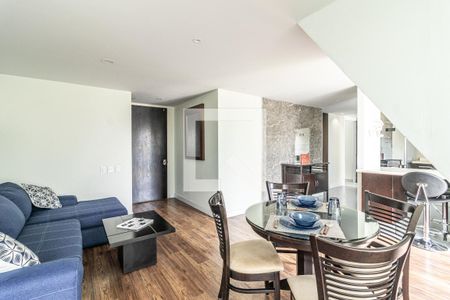 Sala - Comedor  de apartamento para alugar com 1 quarto, 102m² em Colonia Irrigación, Ciudad de México