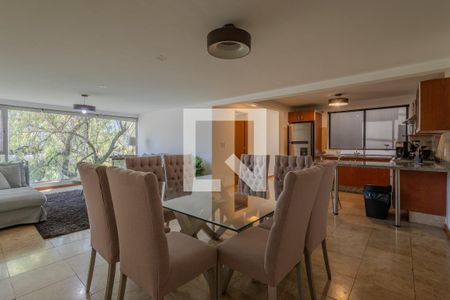 Sala - Comedor de apartamento para alugar com 3 quartos, 164m² em Bosque de Las Lomas, Ciudad de México