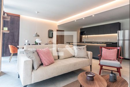 Sala - Comedor de apartamento para alugar com 2 quartos, 130m² em Roma Norte, Ciudad de México