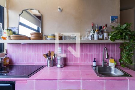 Cocina de kitnet/studio para alugar com 1 quarto, 45m² em Roma Norte, Ciudad de México