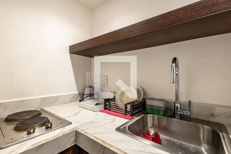 Cocina de apartamento para alugar com 1 quarto, 42m² em Campestre Churubusco, Ciudad de México