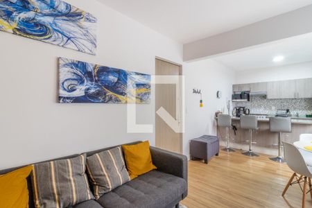 Sala - Comedor  de apartamento para alugar com 2 quartos, 75m² em Colonia Del Valle Centro, Ciudad de México