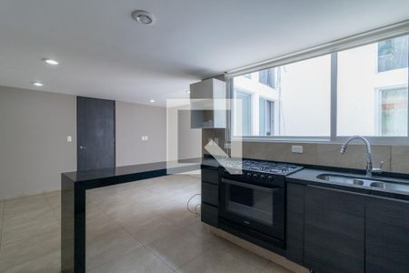 Cocina de apartamento para alugar com 1 quarto, 55m² em Portales Oriente, Ciudad de México